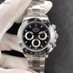 Noob Factory Rolex Cosmorgraph Daytona 40MM CAL.4130 Watch - Black Dial 904L Stainless Steel 